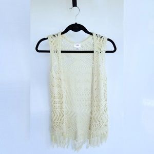 Justice Boho Style Crocheted Vest